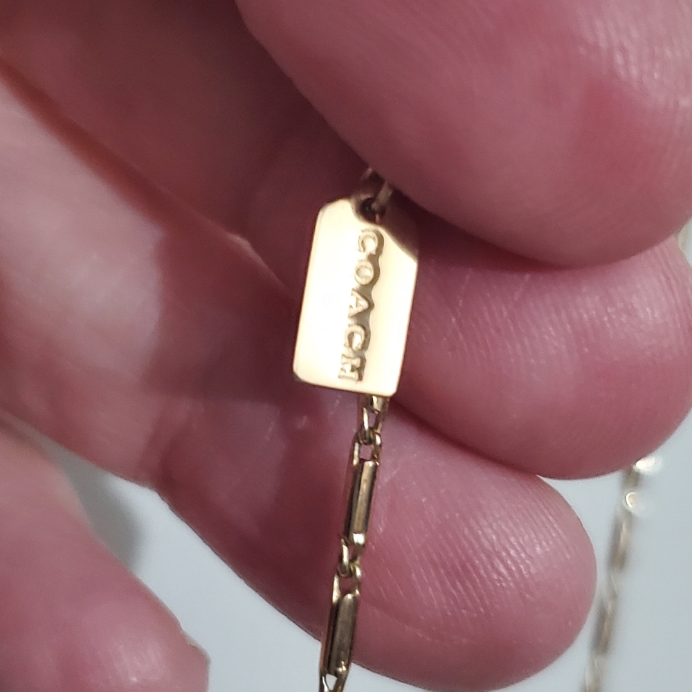 Coach Gold Necklace with Colorful Charms Like New - Picture 6 of 10